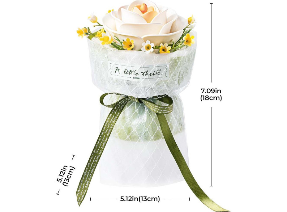 ROBOTIME Roker Floral Art: 3D puzzle Biela kamélia 63 dielikov