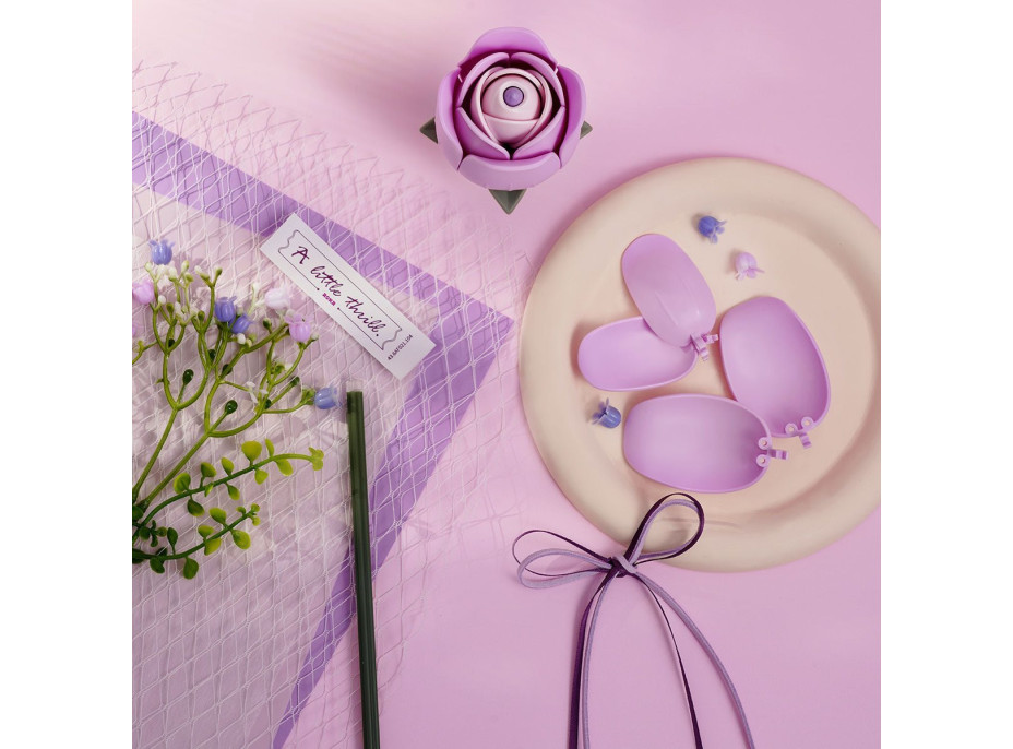 ROBOTIME Roker Floral Art: 3D puzzle Fialová ruža 54 dielikov