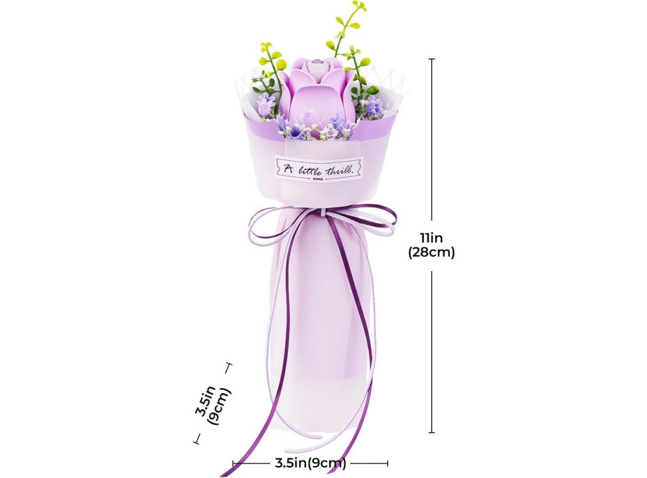 ROBOTIME Roker Floral Art: 3D puzzle Fialová ruža 54 dielikov