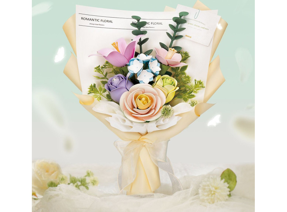 ROBOTIME Roker Floral Art: 3D puzzle Jarný kvet 165 dielikov