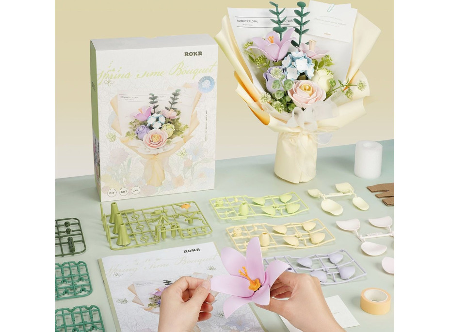 ROBOTIME Roker Floral Art: 3D puzzle Jarný kvet 165 dielikov