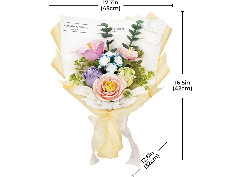 ROBOTIME Roker Floral Art: 3D puzzle Jarný kvet 165 dielikov