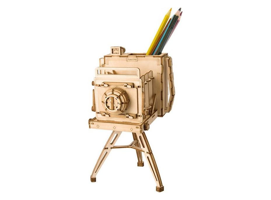 ROBOTIME Rolife 3D drevené puzzle Historický fotoaparát 142 dielikov