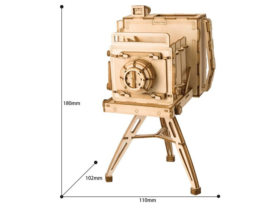 ROBOTIME Rolife 3D drevené puzzle Historický fotoaparát 142 dielikov