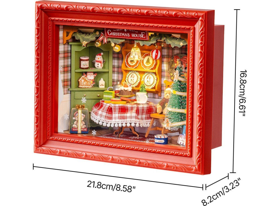 ROBOTIME Rolife DIY 3D drevené puzzle Štedrovečerná večera s LED osvetlením 125 dielikov