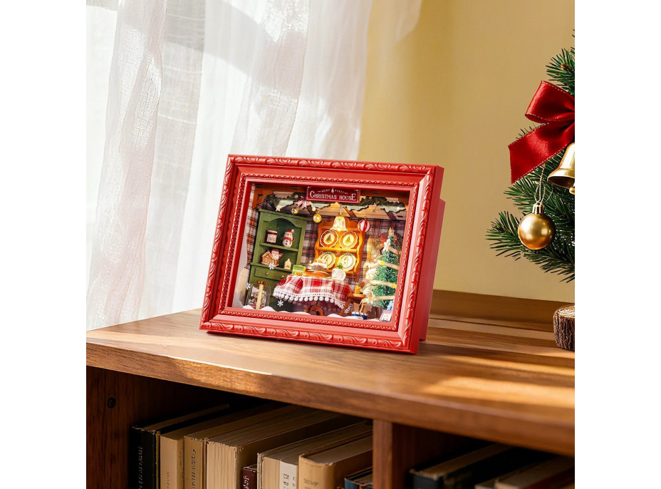 ROBOTIME Rolife DIY 3D drevené puzzle Štedrovečerná večera s LED osvetlením 125 dielikov