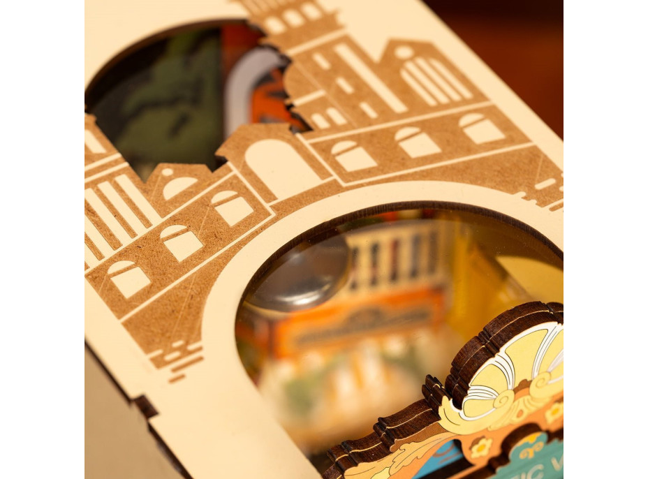 ROBOTIME Rolife DIY 3D Zarážka na knihy: Benátky s LED osvetlením 110 dielikov