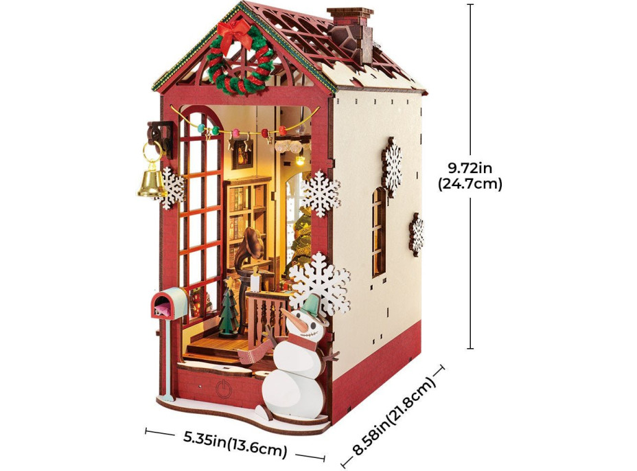 ROBOTIME Rolife DIY 3D Zarážka na knihy: Chalúpka 206 dielikov