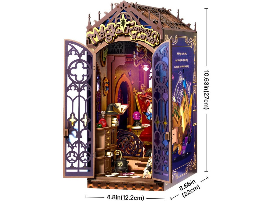 ROBOTIME Rolife DIY 3D Zarážka na knihy: Kúzelný kútik s LED osvetlením 185 dielikov