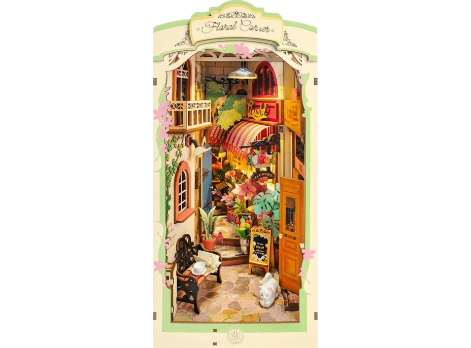 ROBOTIME Rolife DIY 3D Zarážka na knihy: Kvetinárstvo s LED osvetlením 164 dielikov