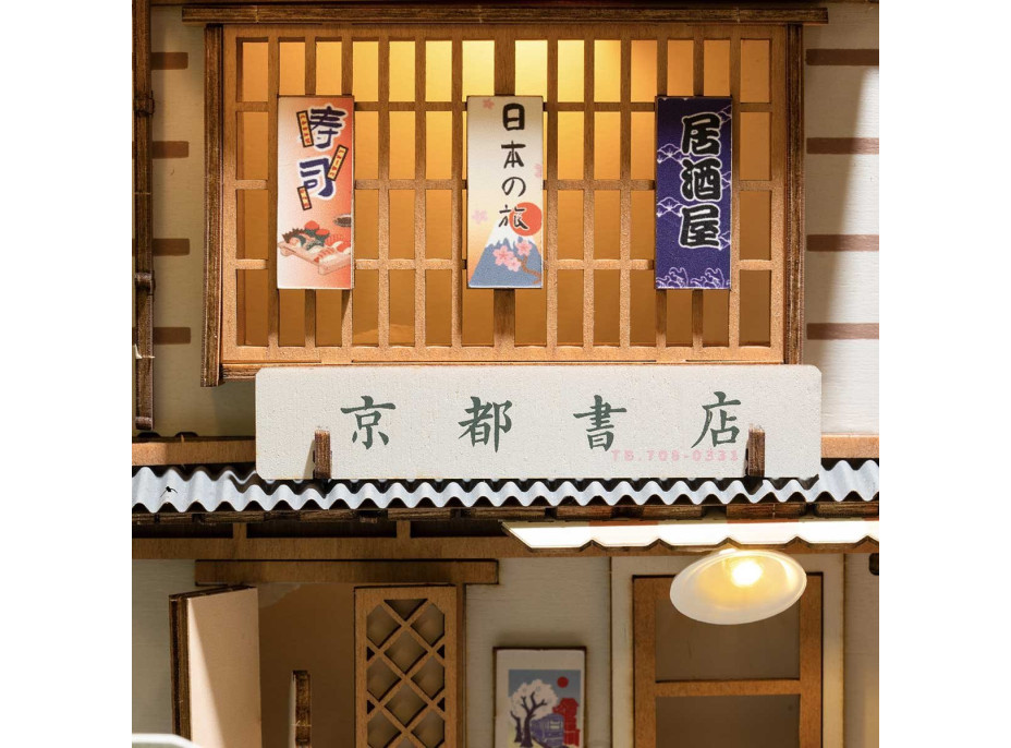 ROBOTIME Rolife DIY 3D Zarážka na knihy: Sakurová ulička s LED osvetlením 340 dielikov