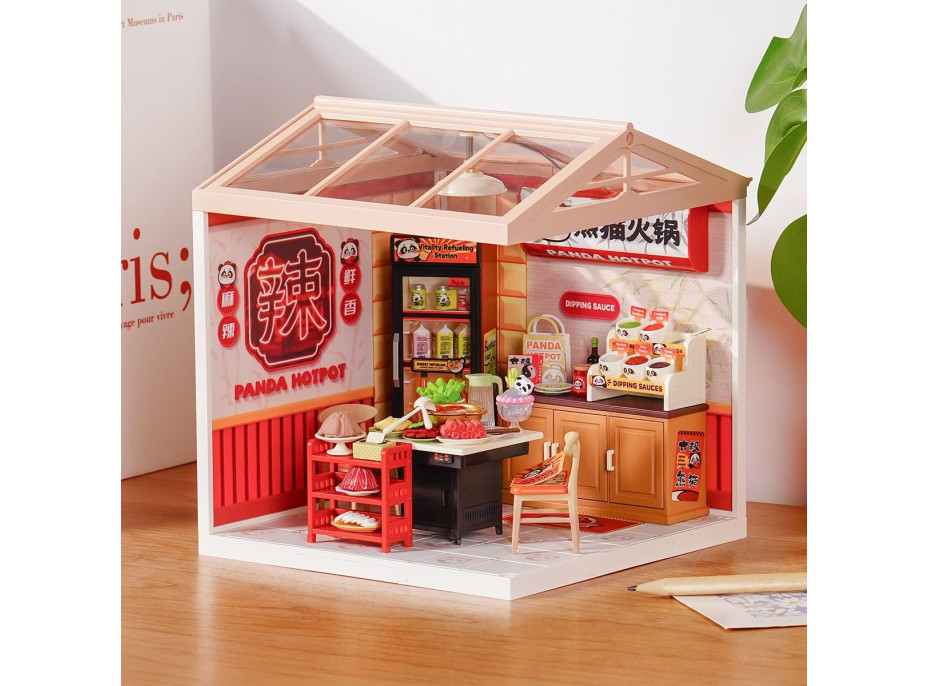 ROBOTIME Rolife DIY House: Ázijská reštaurácia s LED osvetlením 127 dielikov