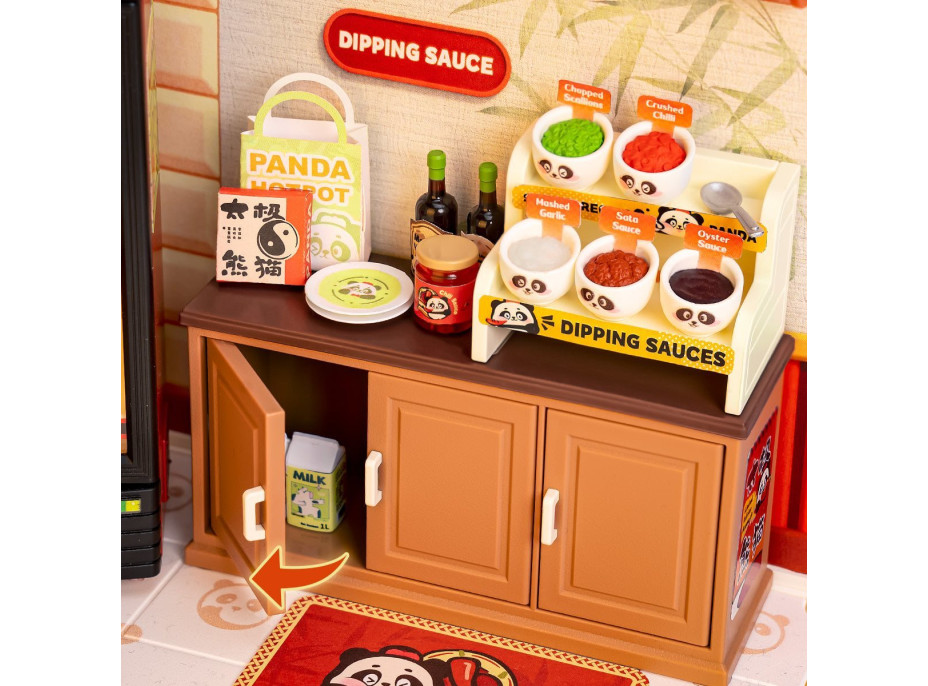 ROBOTIME Rolife DIY House: Ázijská reštaurácia s LED osvetlením 127 dielikov