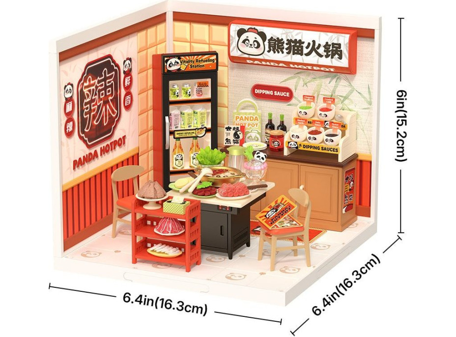 ROBOTIME Rolife DIY House: Ázijská reštaurácia s LED osvetlením 127 dielikov