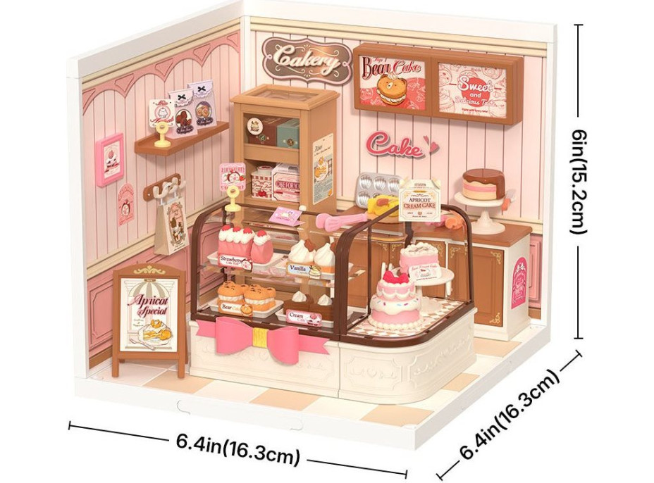 ROBOTIME Rolife DIY House: Cukráreň s LED osvetlením 115 dielikov