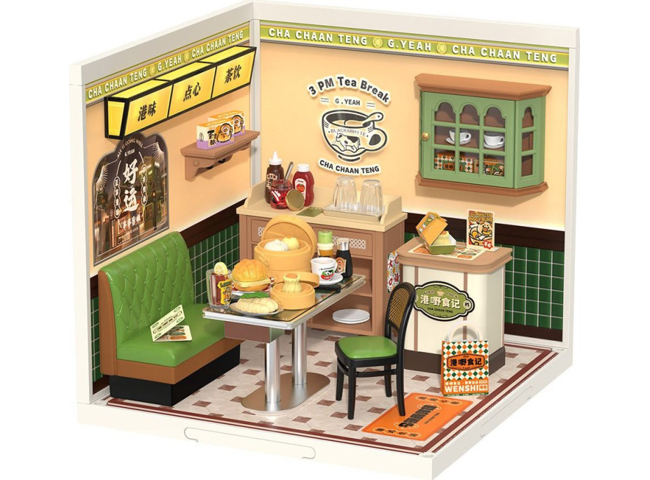 ROBOTIME Rolife DIY House: Hongkonská kaviareň s LED osvetlením 114 dielikov