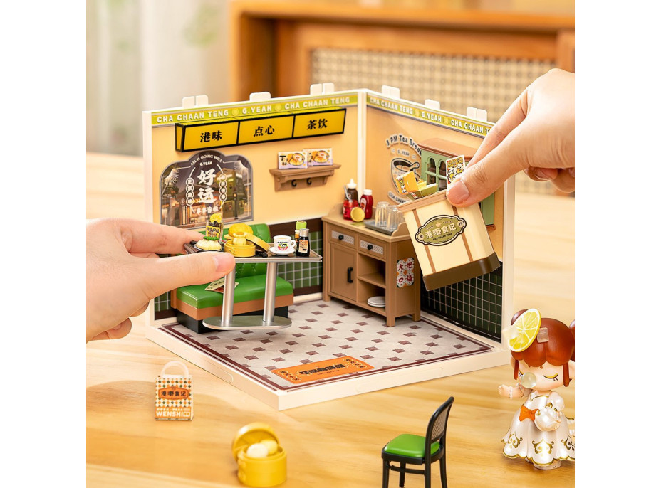 ROBOTIME Rolife DIY House: Hongkonská kaviareň s LED osvetlením 114 dielikov