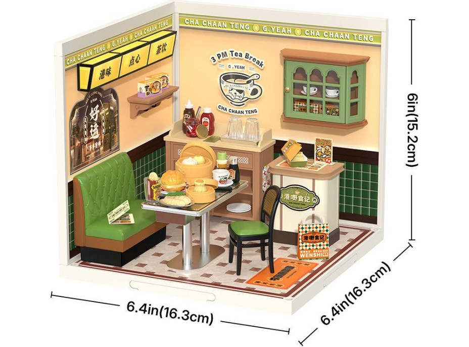 ROBOTIME Rolife DIY House: Hongkonská kaviareň s LED osvetlením 114 dielikov