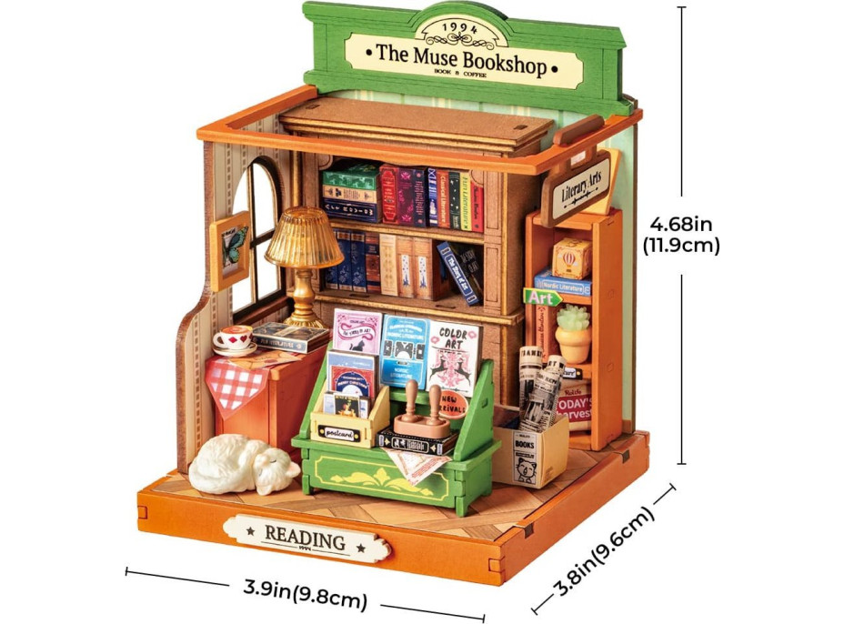 ROBOTIME Rolife DIY House: Kníhkupectvo Múza 68 dielikov