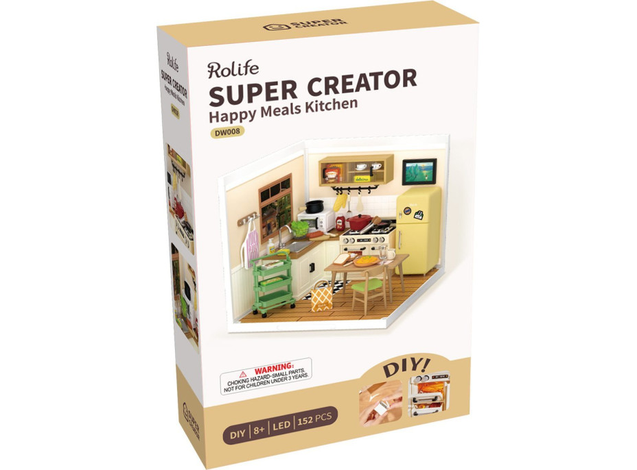 ROBOTIME Rolife DIY House: Kuchyňa s LED osvetlením 152 dielikov