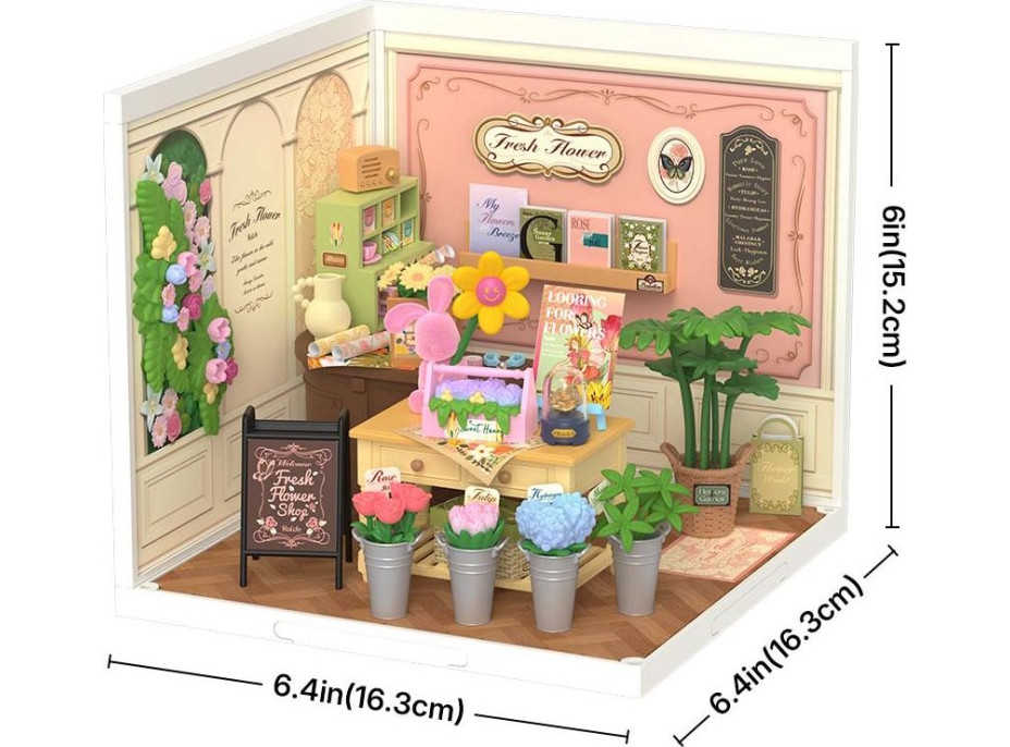 ROBOTIME Rolife DIY House: Kvetinárstvo s LED osvetlením 142 dielikov