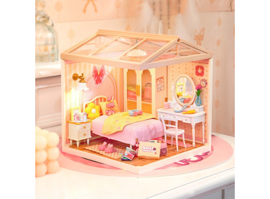 ROBOTIME Rolife DIY House: Spálňa s LED osvetlením 105 dielikov