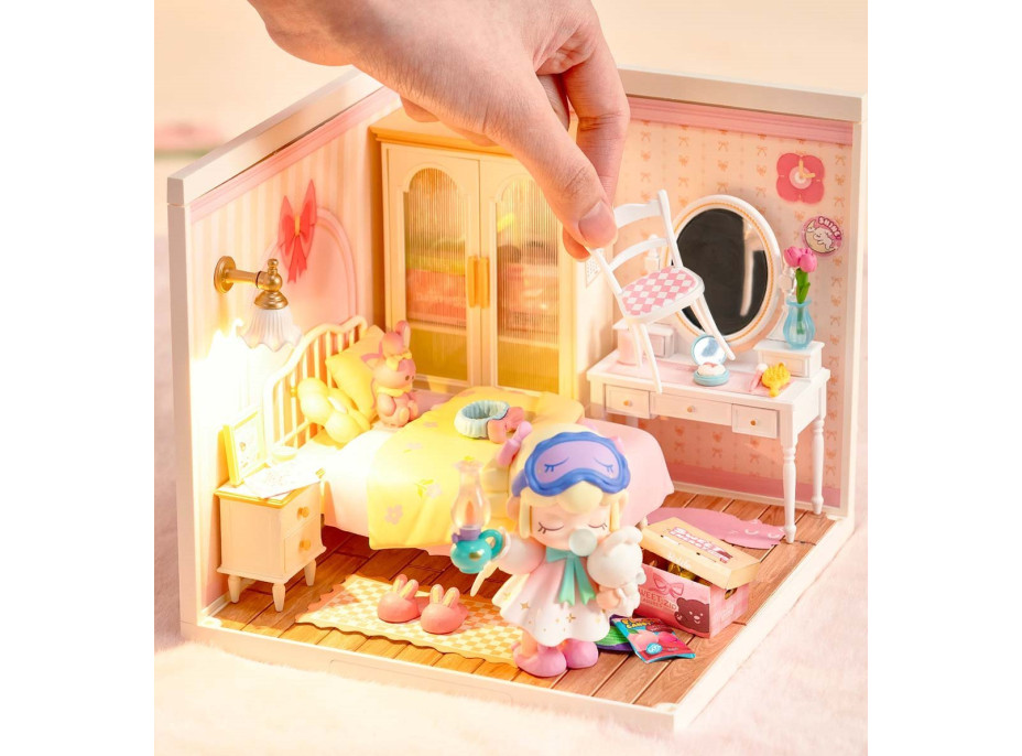 ROBOTIME Rolife DIY House: Spálňa s LED osvetlením 105 dielikov