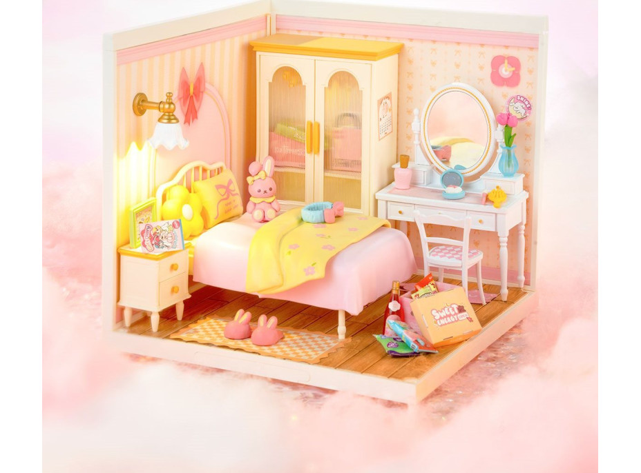 ROBOTIME Rolife DIY House: Spálňa s LED osvetlením 105 dielikov