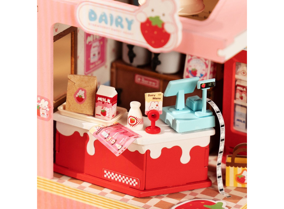 ROBOTIME Rolife DIY House: Mliečny bar s LED osvetlením 73 dielikov