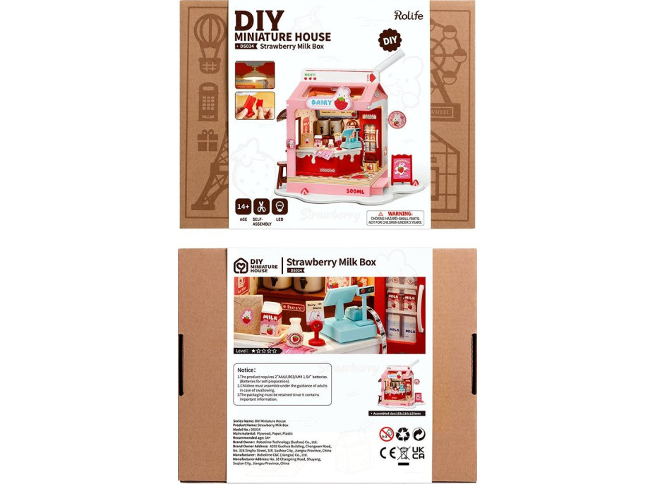 ROBOTIME Rolife DIY House: Mliečny bar s LED osvetlením 73 dielikov