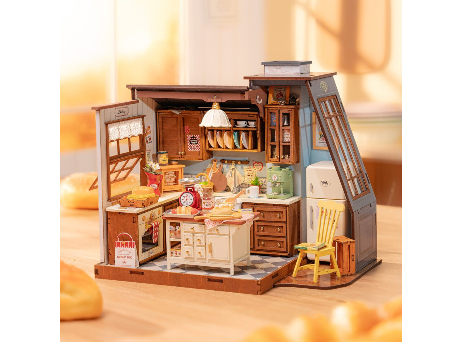 ROBOTIME Rolife DIY House: Pečenie v kuchyni s LED osvetlením