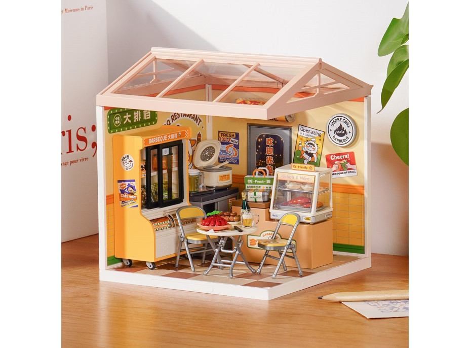 ROBOTIME Rolife DIY House: Reštaurácia Nonstop s LED osvetlením 120 dielikov