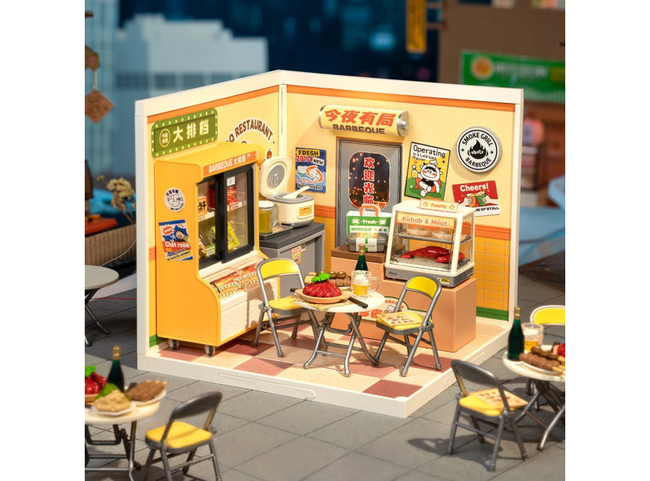 ROBOTIME Rolife DIY House: Reštaurácia Nonstop s LED osvetlením 120 dielikov