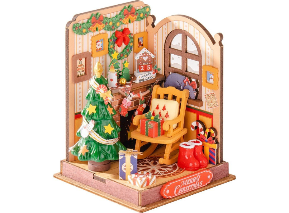 ROBOTIME Rolife DIY House: Vianoce pri krbe 73 dielikov