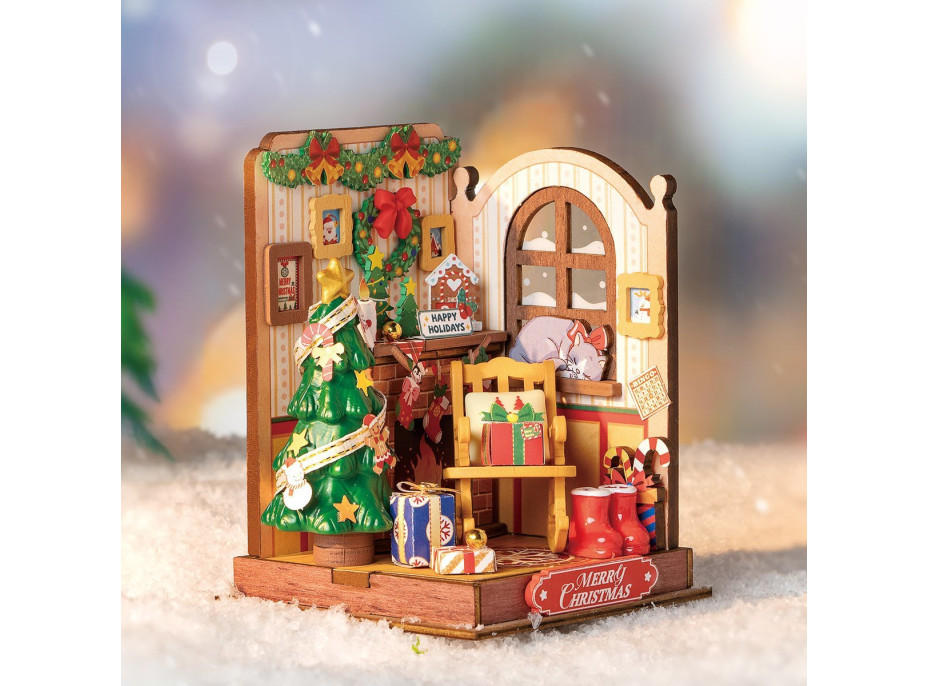 ROBOTIME Rolife DIY House: Vianoce pri krbe 73 dielikov