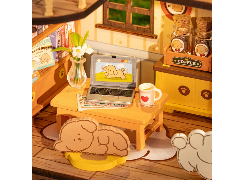 ROBOTIME Rolife DIY House: Vila pre psíkov s LED osvetlením