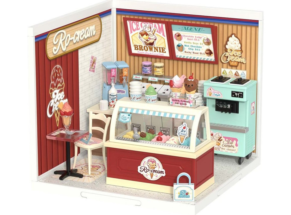 ROBOTIME Rolife DIY House: Zmrzlináreň s LED osvetlením 144 dielikov