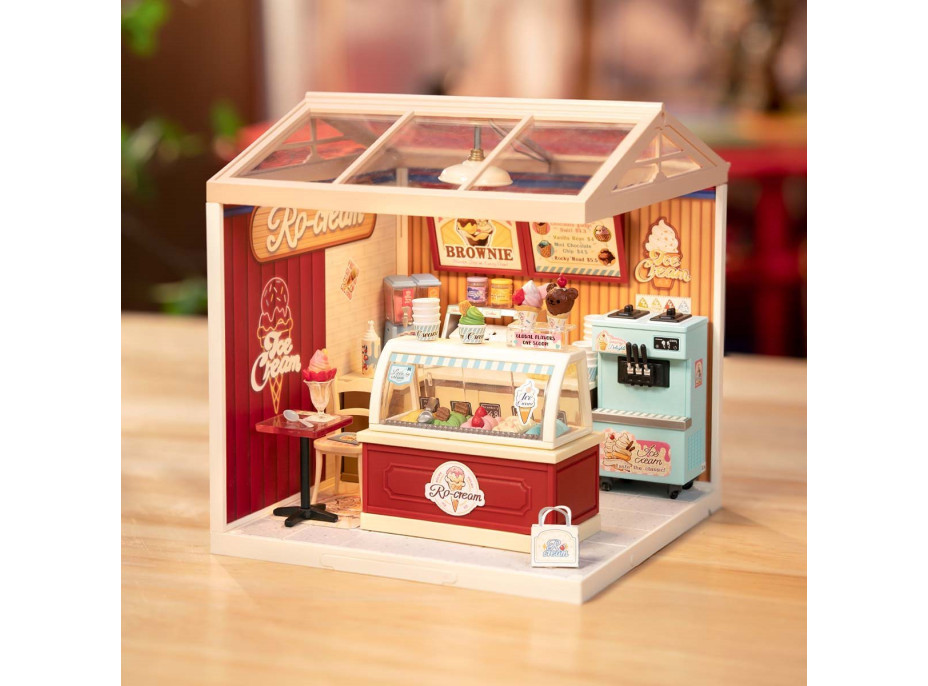 ROBOTIME Rolife DIY House: Zmrzlináreň s LED osvetlením 144 dielikov