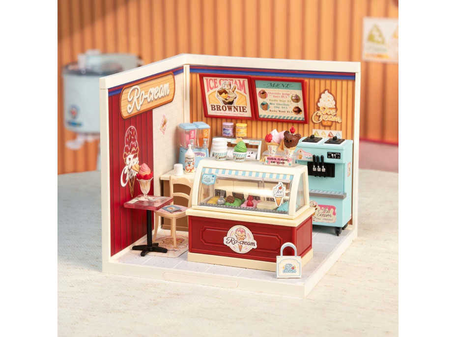 ROBOTIME Rolife DIY House: Zmrzlináreň s LED osvetlením 144 dielikov