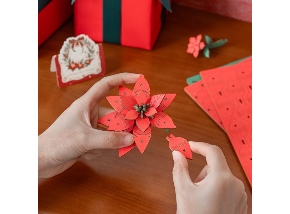 ROBOTIME Rowood 3D drevené puzzle Vianočná hviezda 153 dielikov