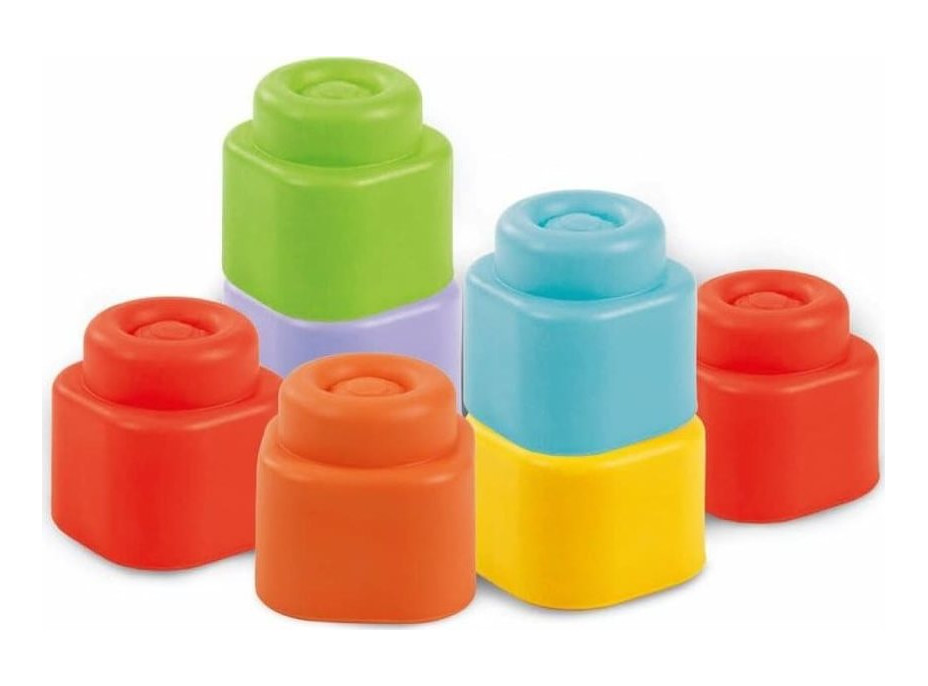 CLEMENTONI Soft Clemmy Vkladacia senzorická práčka s kockami