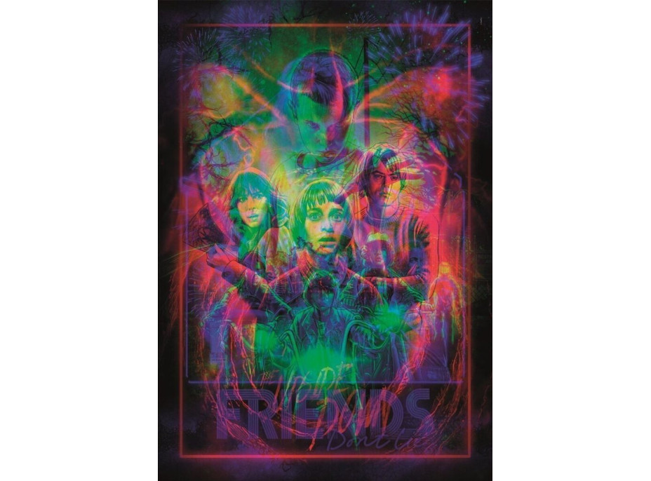 CLEMENTONI Svietiace metamorfické puzzle Stranger Things: Obrátený svet 520 dielikov