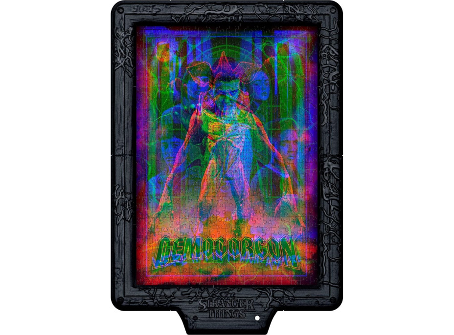 CLEMENTONI Svietiace metamorfické puzzle Stranger Things: Lov Demogorgona 520 dielikov