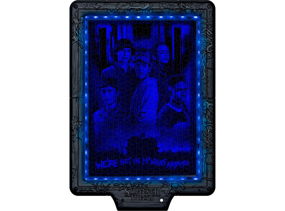 CLEMENTONI Svietiace metamorfické puzzle Stranger Things: Lov Demogorgona 520 dielikov