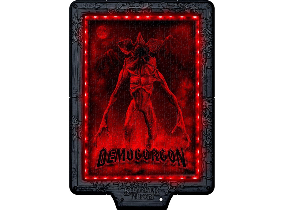 CLEMENTONI Svietiace metamorfické puzzle Stranger Things: Lov Demogorgona 520 dielikov