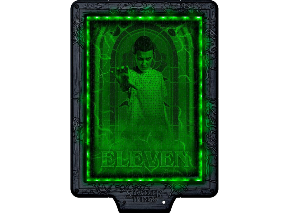 CLEMENTONI Svietiace metamorfické puzzle Stranger Things: Lov Demogorgona 520 dielikov