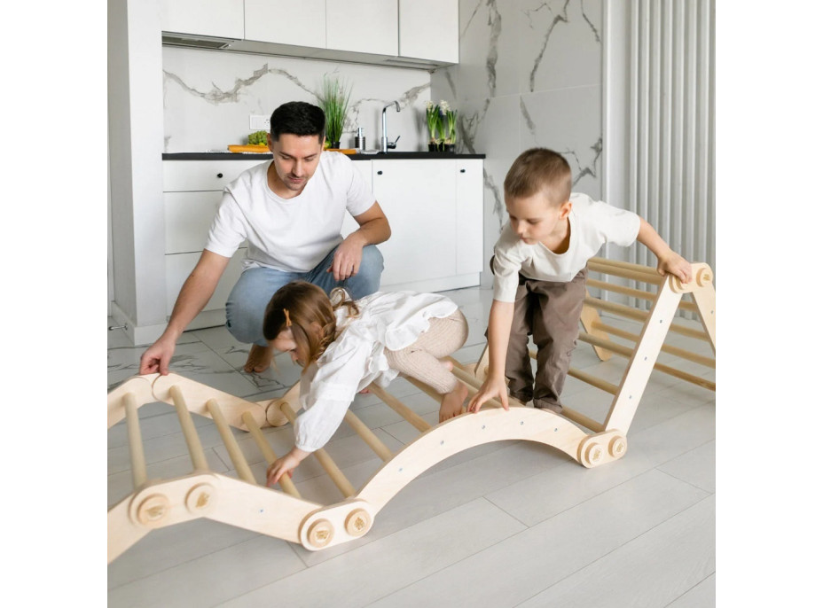 BusyKids Veľká skladacia lezecká zostava nelakovaná