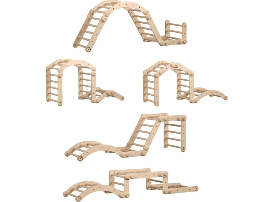 BusyKids Veľká skladacia lezecká zostava nelakovaná