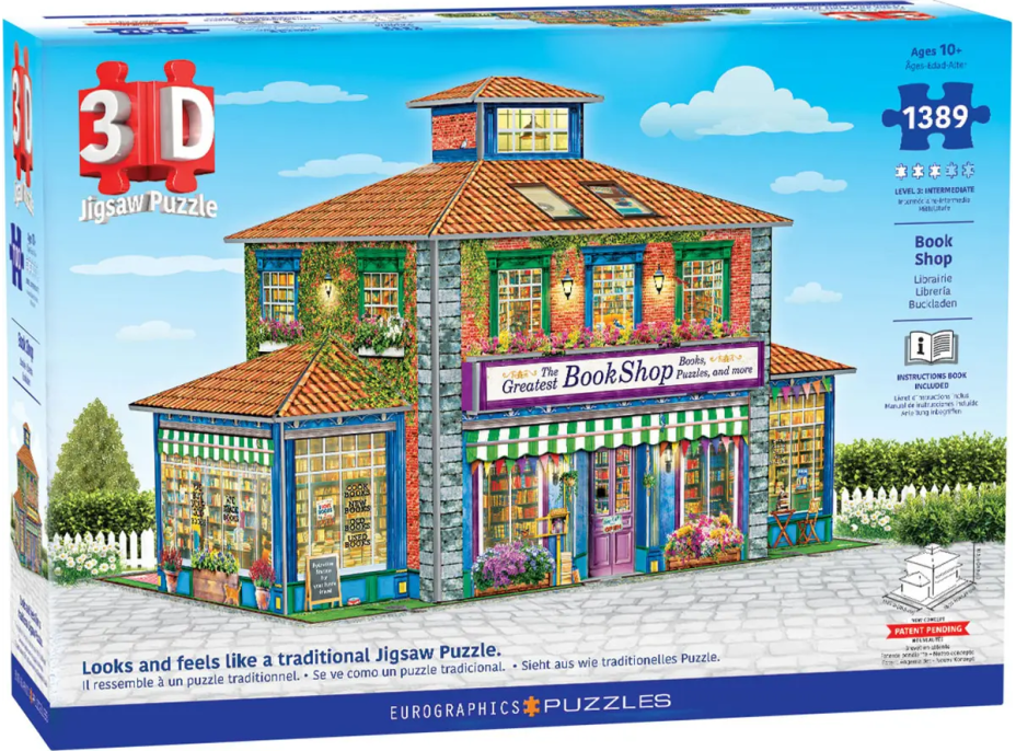 EUROGRAPHICS 3D puzzle Kníhkupectvo 1389 dielikov