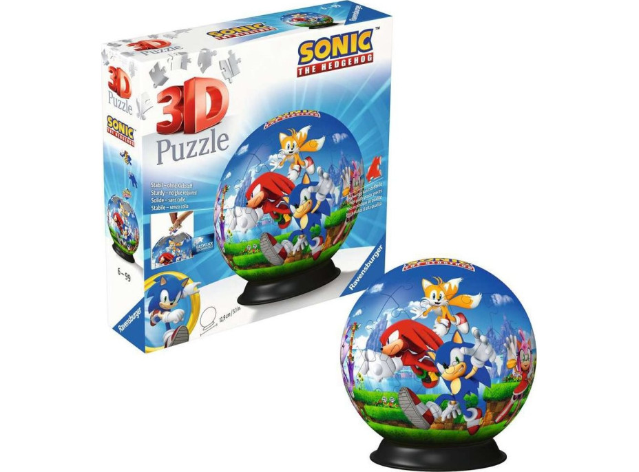 RAVENSBURGER 3D Puzzleball Sonic 72 dielikov